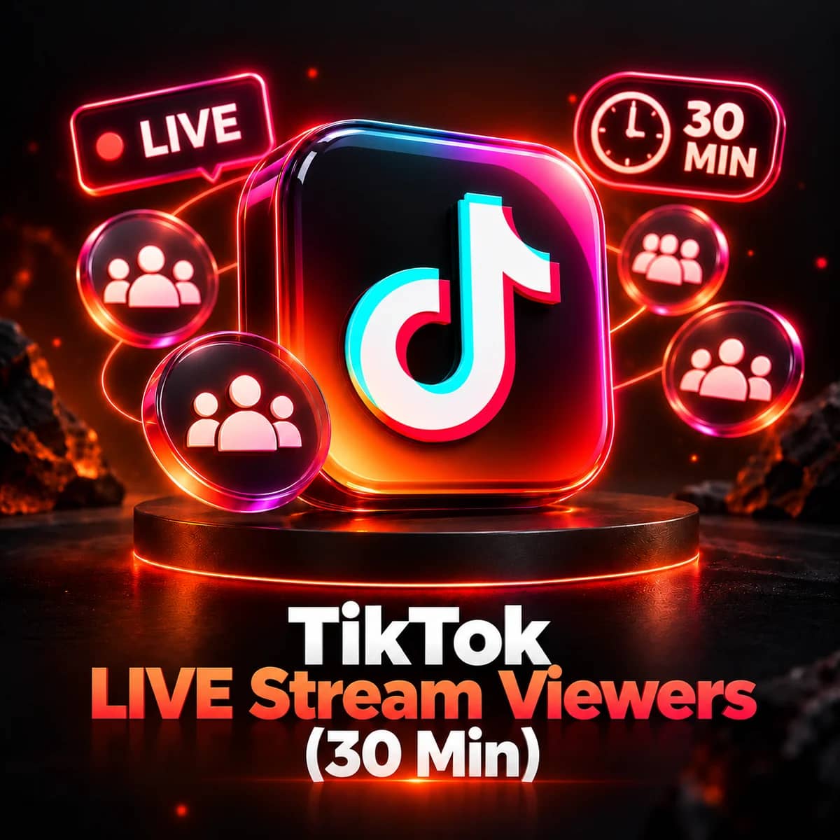 TikTok LIVE Stream Viewers (15 Min)